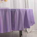 Scuba Round 90" Tablecloth Lavender Lilac - Wrinkle Free & Stain Resistant Table Cover - Bell Racket Store