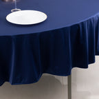 Scuba Round 90" Tablecloth Navy Blue - Wrinkle Free & Stain Resistant Table Cover - Bell Racket Store