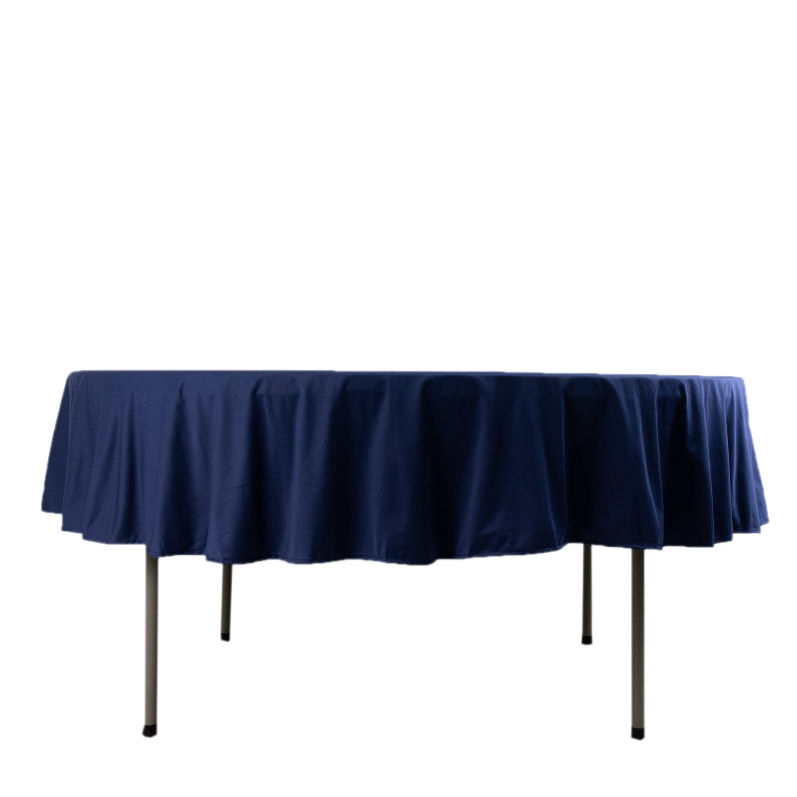 Scuba Round 90" Tablecloth Navy Blue - Wrinkle Free & Stain Resistant Table Cover - Bell Racket Store