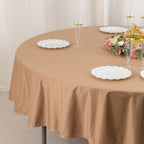 Scuba Round 90" Tablecloth Nude - Wrinkle Free & Stain Resistant Table Cover - Bell Racket Store