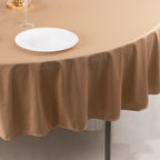 Scuba Round 90" Tablecloth Nude - Wrinkle Free & Stain Resistant Table Cover - Bell Racket Store
