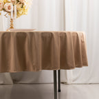 Scuba Round 90" Tablecloth Nude - Wrinkle Free & Stain Resistant Table Cover - Bell Racket Store