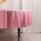 Scuba Round 90" Tablecloth Pink - Wrinkle Free & Stain Resistant Table Cover - Bell Racket Store