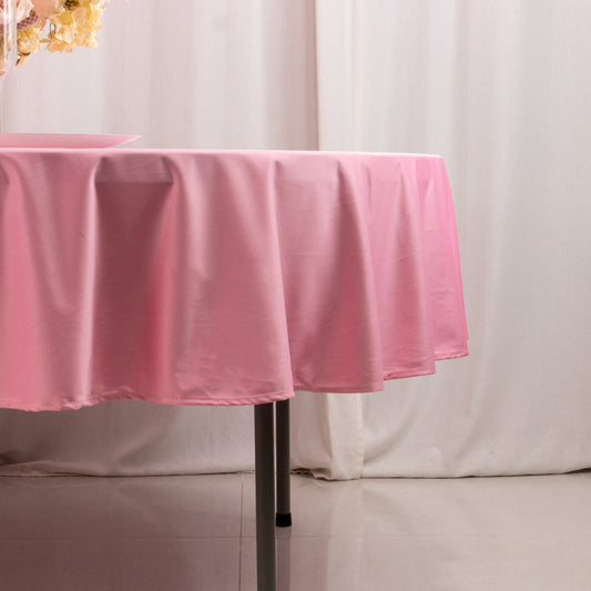 Scuba Round 90" Tablecloth Pink - Wrinkle Free & Stain Resistant Table Cover - Bell Racket Store