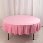 Scuba Round 90" Tablecloth Pink - Wrinkle Free & Stain Resistant Table Cover - Bell Racket Store