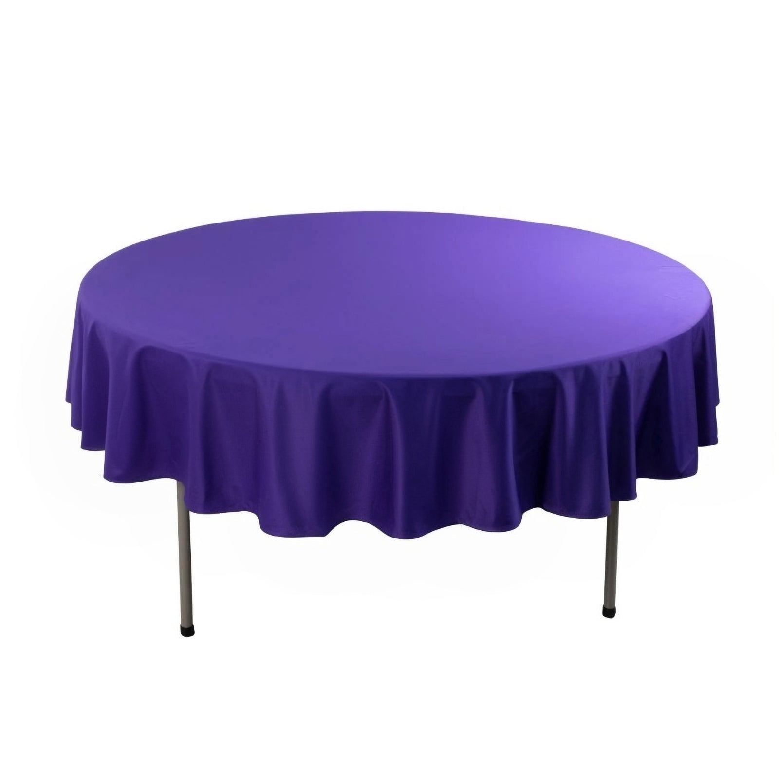 Scuba Round 90" Tablecloth Purple - Wrinkle Free & Stain Resistant Table Cover - Bell Racket Store