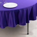 Scuba Round 90" Tablecloth Purple - Wrinkle Free & Stain Resistant Table Cover - Bell Racket Store