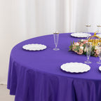 Scuba Round 90" Tablecloth Purple - Wrinkle Free & Stain Resistant Table Cover - Bell Racket Store