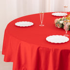 Scuba Round 90" Tablecloth Red - Wrinkle Free & Stain Resistant Table Cover - Bell Racket Store