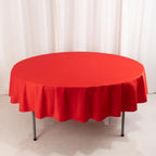 Scuba Round 90" Tablecloth Red - Wrinkle Free & Stain Resistant Table Cover - Bell Racket Store