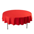 Scuba Round 90" Tablecloth Red - Wrinkle Free & Stain Resistant Table Cover - Bell Racket Store