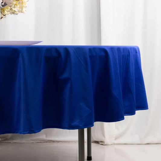 Scuba Round 90" Tablecloth Royal Blue - Wrinkle Free & Stain Resistant Table Cover - Bell Racket Store