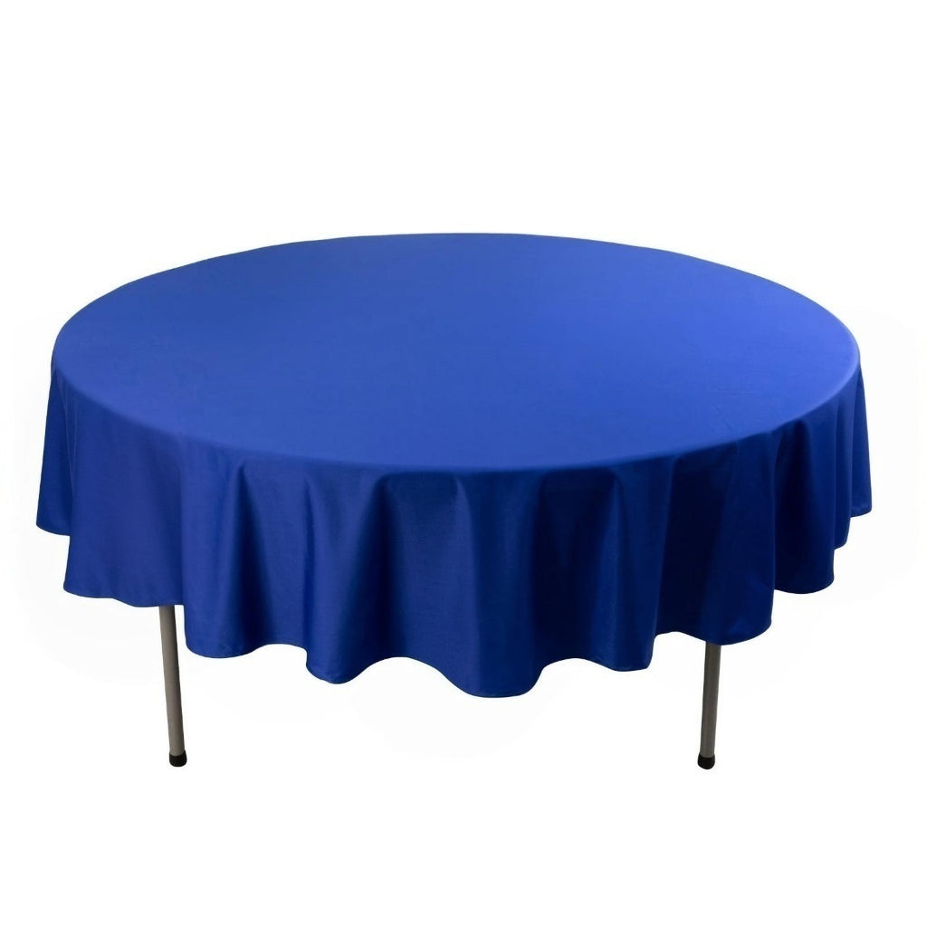 Scuba Round 90" Tablecloth Royal Blue - Wrinkle Free & Stain Resistant Table Cover - Bell Racket Store