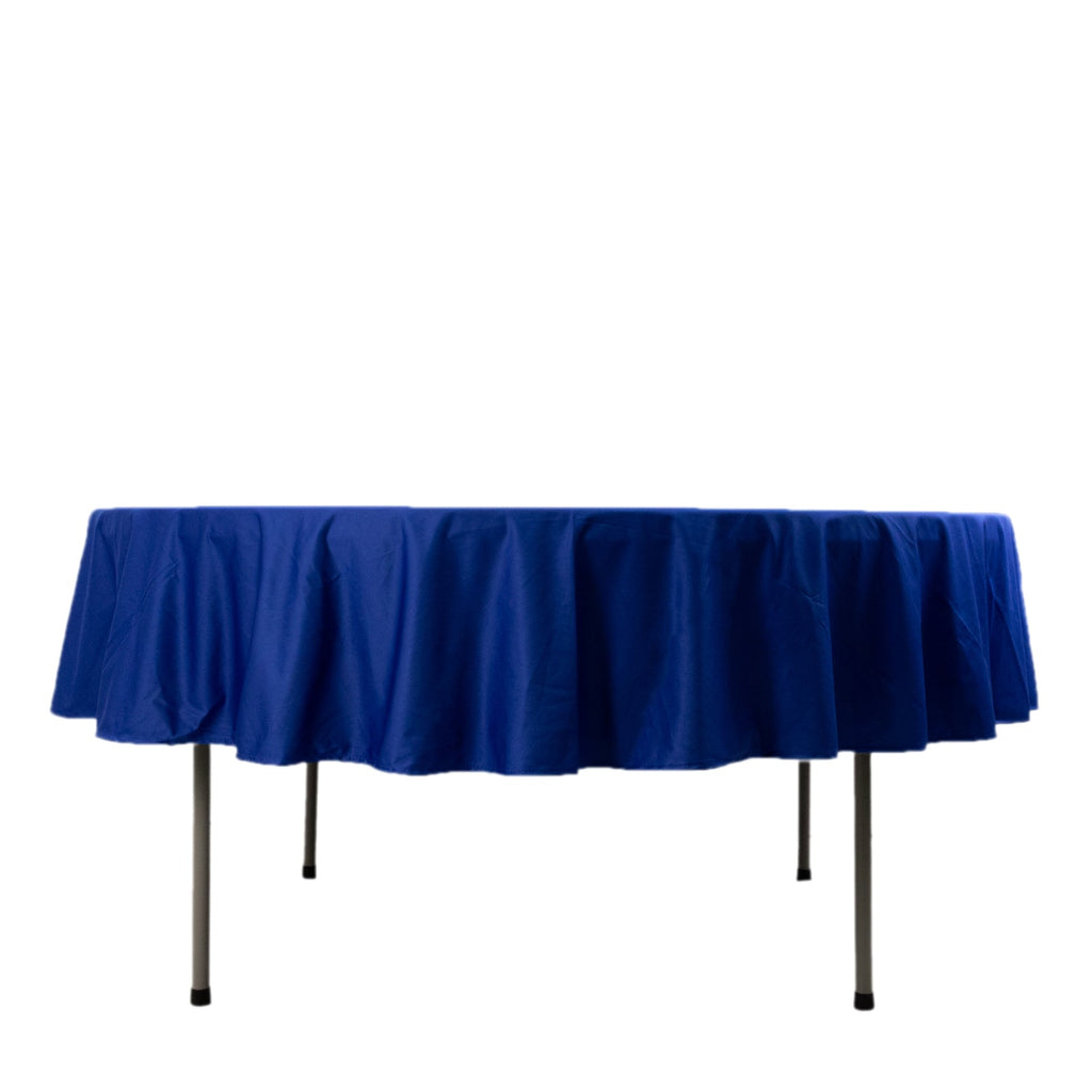 Scuba Round 90" Tablecloth Royal Blue - Wrinkle Free & Stain Resistant Table Cover - Bell Racket Store