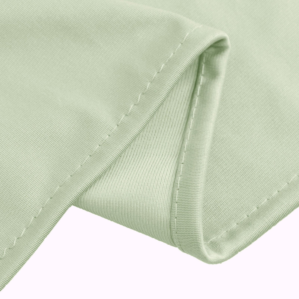 Scuba Round 90" Tablecloth Sage Green - Wrinkle Free & Stain Resistant Table Cover - Bell Racket Store