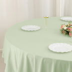 Scuba Round 90" Tablecloth Sage Green - Wrinkle Free & Stain Resistant Table Cover - Bell Racket Store