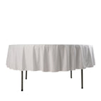 Scuba Round 90" Tablecloth White - Wrinkle Free & Stain Resistant Table Cover for Weddings and Banquets - Bell Racket Store
