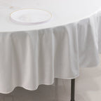 Scuba Round 90" Tablecloth White - Wrinkle Free & Stain Resistant Table Cover for Weddings and Banquets - Bell Racket Store