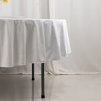 Scuba Round 90" Tablecloth White - Wrinkle Free & Stain Resistant Table Cover for Weddings and Banquets - Bell Racket Store