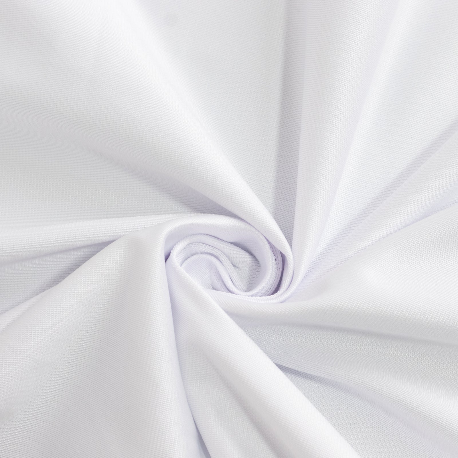 Scuba Round 90" Tablecloth White - Wrinkle Free & Stain Resistant Table Cover for Weddings and Banquets - Bell Racket Store