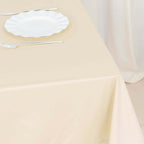 Scuba Square 54"x54" Tablecloth Beige - Wrinkle Free & Stain Resistant Table Cover - Bell Racket Store