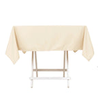 Scuba Square 54"x54" Tablecloth Beige - Wrinkle Free & Stain Resistant Table Cover - Bell Racket Store
