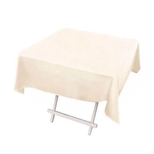 Scuba Square 54"x54" Tablecloth Beige - Wrinkle Free & Stain Resistant Table Cover - Bell Racket Store