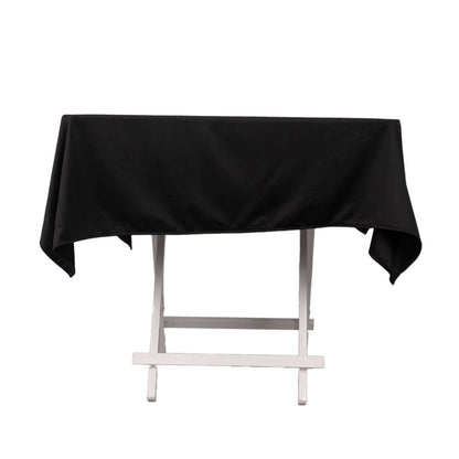 Scuba Square 54"x54" Tablecloth Black - Wrinkle Free & Stain Resistant Table Cover - Bell Racket Store