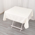 Scuba Square 54"x54" Tablecloth Ivory - Wrinkle Free & Stain Resistant Table Cover - Bell Racket Store