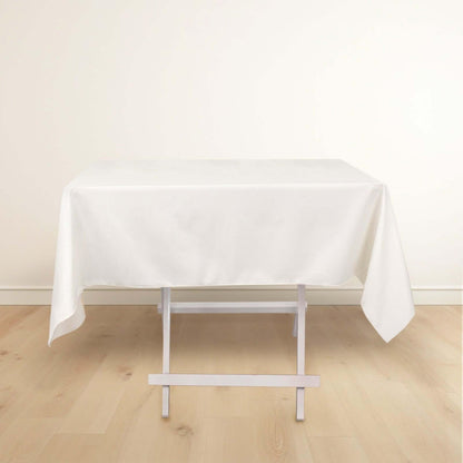 Scuba Square 54"x54" Tablecloth Ivory - Wrinkle Free & Stain Resistant Table Cover - Bell Racket Store