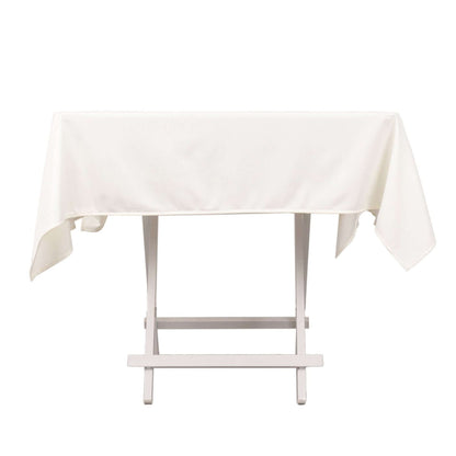 Scuba Square 54"x54" Tablecloth Ivory - Wrinkle Free & Stain Resistant Table Cover - Bell Racket Store