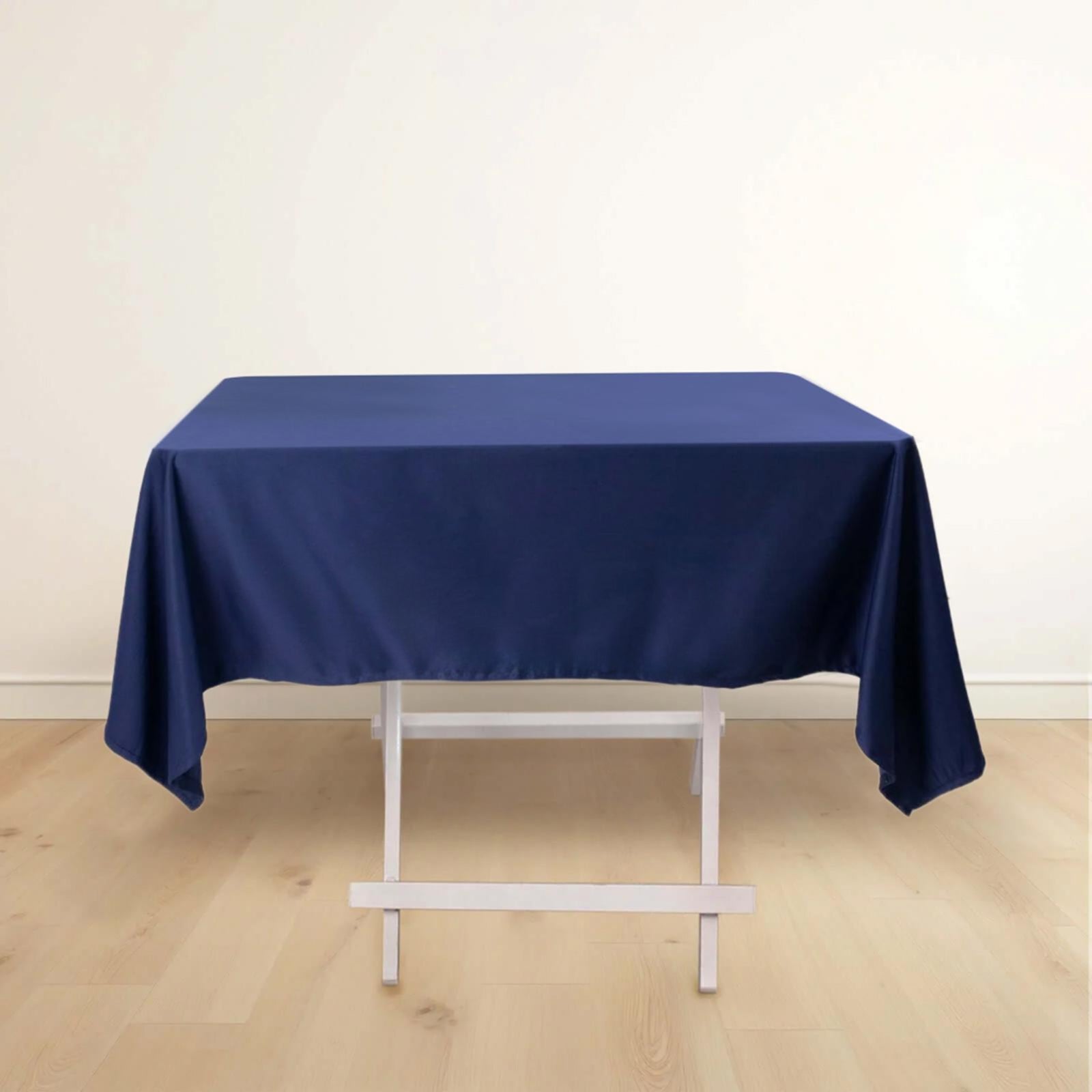 Scuba Square 54"x54" Tablecloth Navy Blue - Wrinkle Free & Stain Resistant Table Cover - Bell Racket Store
