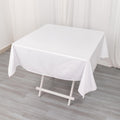 Scuba Square 54"x54" Tablecloth White - Wrinkle Free & Stain Resistant Table Cover for Weddings & Events - Bell Racket Store