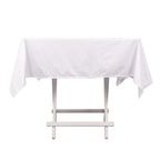 Scuba Square 54"x54" Tablecloth White - Wrinkle Free & Stain Resistant Table Cover for Weddings & Events - Bell Racket Store