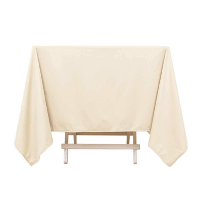 Scuba Square 70"x70" Tablecloth Beige - Wrinkle Free & Stain Resistant Table Cover - Bell Racket Store