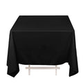Scuba Square 70"x70" Tablecloth Black - Wrinkle Free & Stain Resistant Table Cover - Bell Racket Store