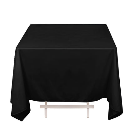 Scuba Square 70"x70" Tablecloth Black - Wrinkle Free & Stain Resistant Table Cover - Bell Racket Store