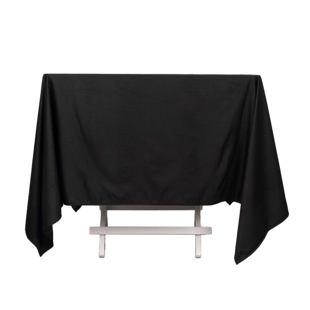 Scuba Square 70"x70" Tablecloth Black - Wrinkle Free & Stain Resistant Table Cover - Bell Racket Store