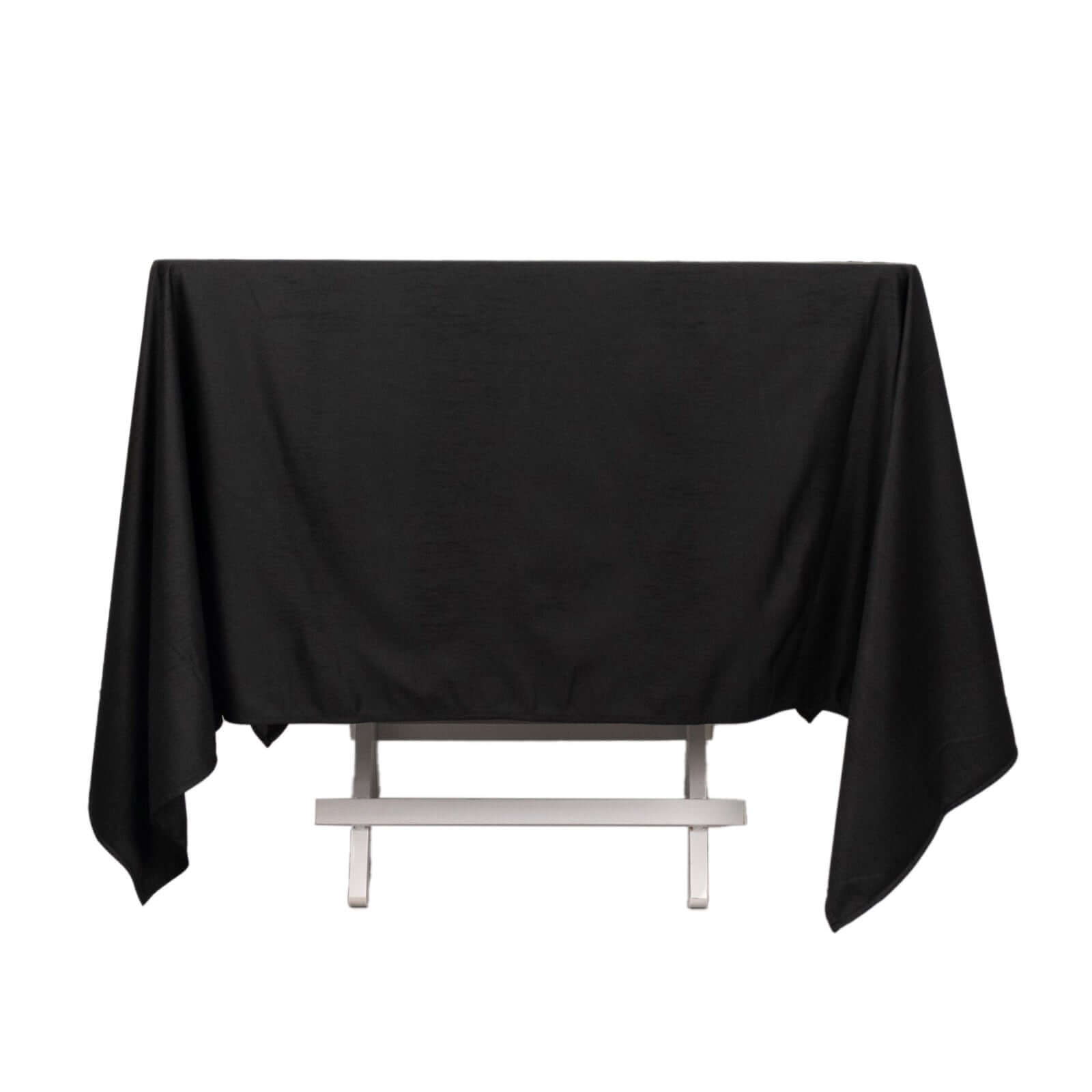 Scuba Square 70"x70" Tablecloth Black - Wrinkle Free & Stain Resistant Table Cover - Bell Racket Store
