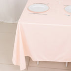 Scuba Square 70"x70" Tablecloth Blush - Wrinkle Free & Stain Resistant Table Cover - Bell Racket Store