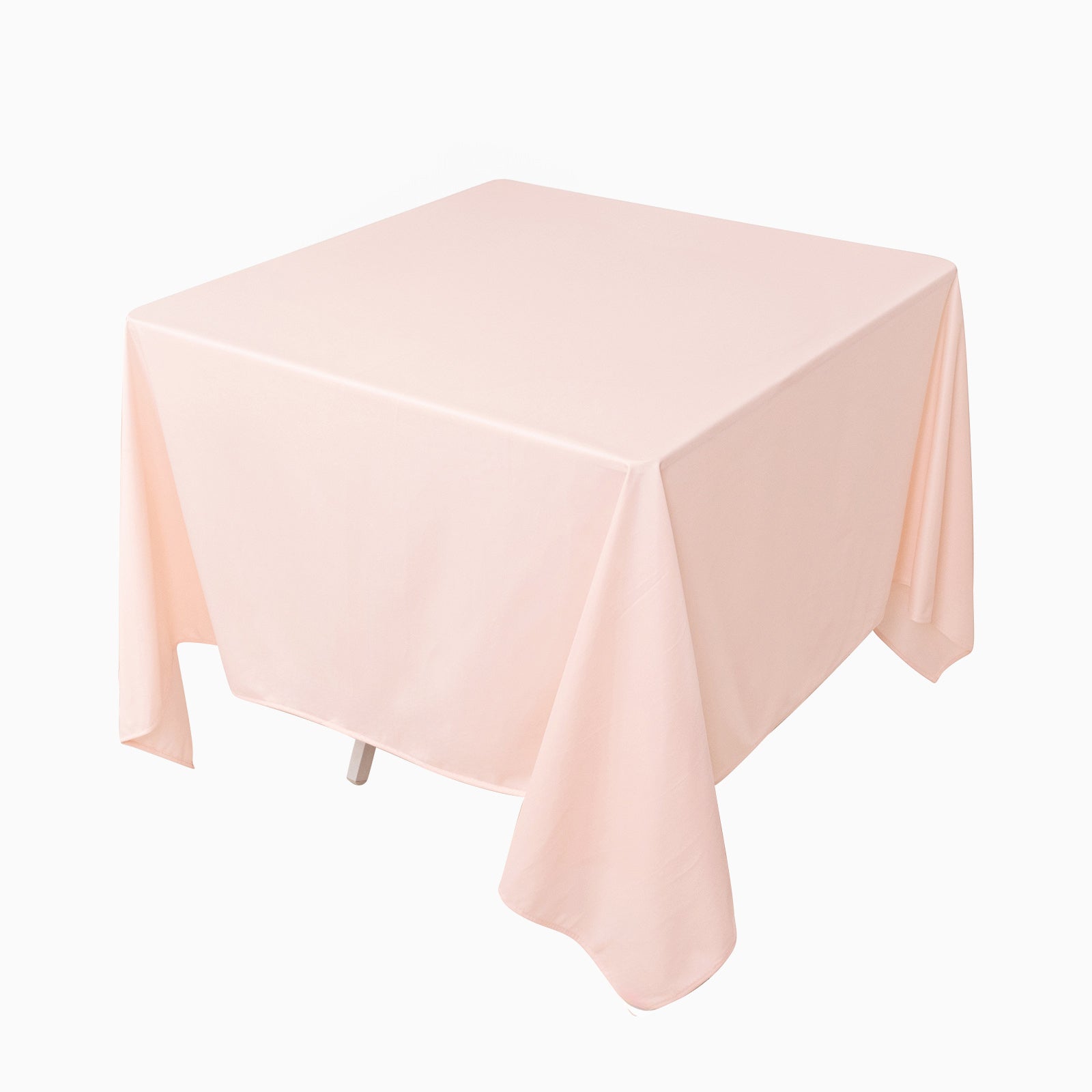 Scuba Square 70"x70" Tablecloth Blush - Wrinkle Free & Stain Resistant Table Cover - Bell Racket Store