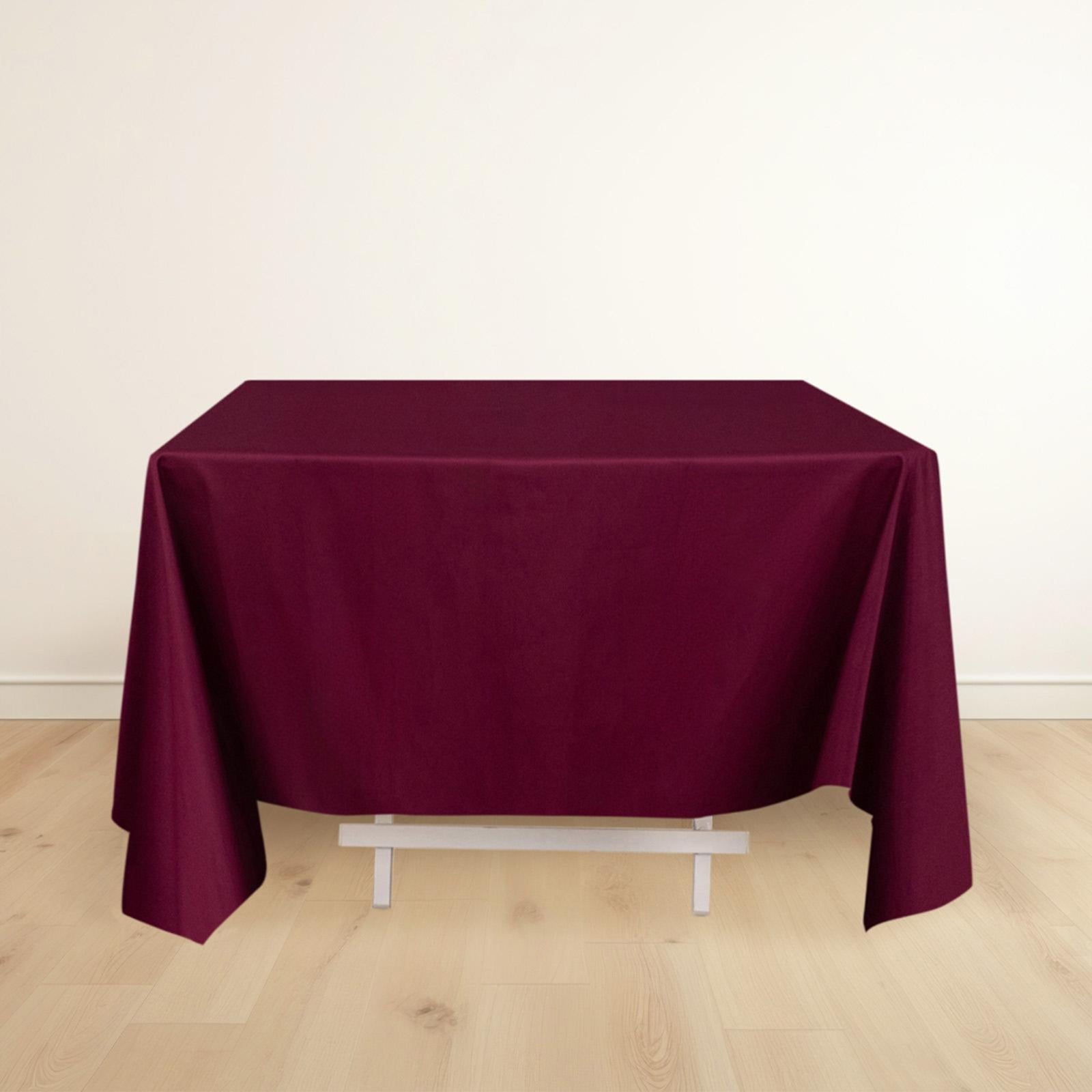Scuba Square 70"x70" Tablecloth Burgundy - Wrinkle Free & Stain Resistant Table Cover - Bell Racket Store