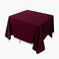 Scuba Square 70"x70" Tablecloth Burgundy - Wrinkle Free & Stain Resistant Table Cover - Bell Racket Store