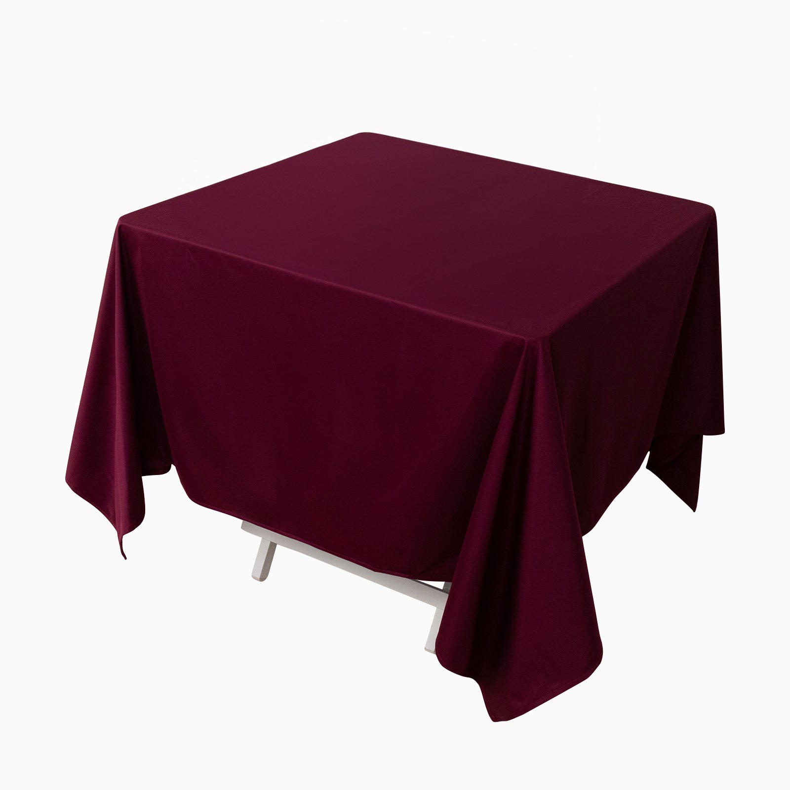 Scuba Square 70"x70" Tablecloth Burgundy - Wrinkle Free & Stain Resistant Table Cover - Bell Racket Store