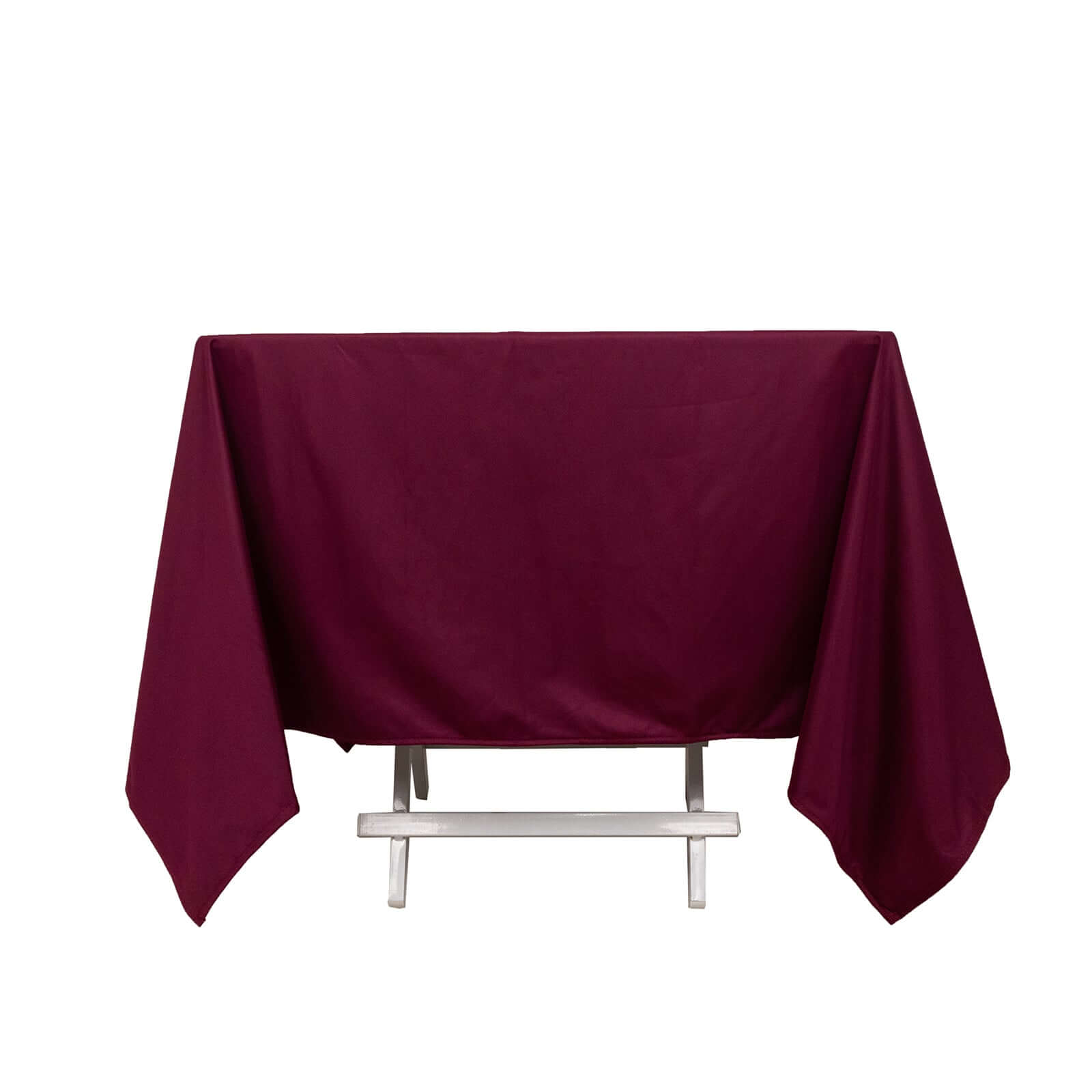 Scuba Square 70"x70" Tablecloth Burgundy - Wrinkle Free & Stain Resistant Table Cover - Bell Racket Store