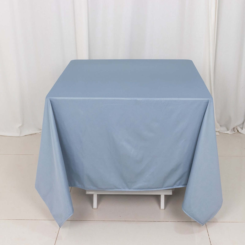 Scuba Square 70"x70" Tablecloth Dusty Blue - Wrinkle Free & Stain Resistant Table Cover - Bell Racket Store