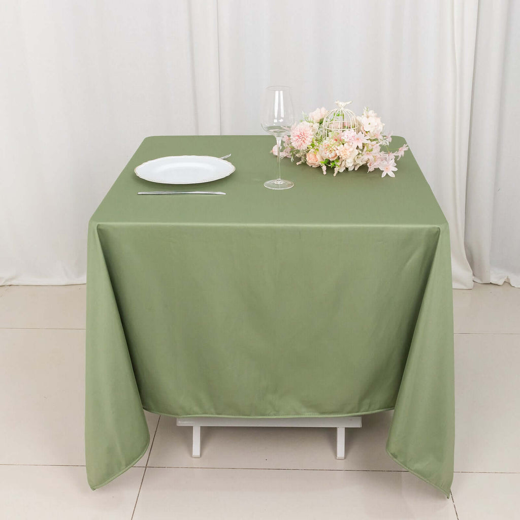 Scuba Square 70"x70" Tablecloth Dusty Sage Green - Wrinkle Free & Stain Resistant Table Cover - Bell Racket Store