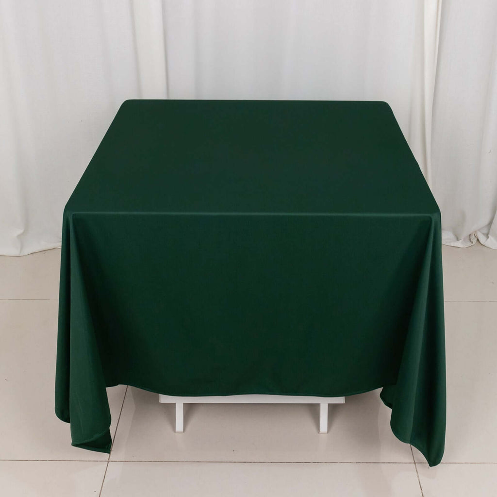 Scuba Square 70"x70" Tablecloth Hunter Emerald Green - Wrinkle Free & Stain Resistant Table Cover - Bell Racket Store