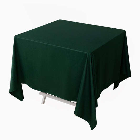 Scuba Square 70"x70" Tablecloth Hunter Emerald Green - Wrinkle Free & Stain Resistant Table Cover - Bell Racket Store