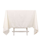 Scuba Square 70"x70" Tablecloth Ivory - Wrinkle Free & Stain Resistant Table Cover - Bell Racket Store
